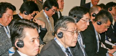Zu den Gästen des Kongresses gehörte eine rund 20-köpfige Delegation mit Vertretern der japanischen Automobilindustrie, u. a. von Subaru