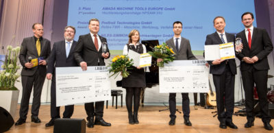 Innovationswettbewerb 2017 - Die Gewinner des Intec-Preises für Unternehmen mit über 100 Mitarbeitern waren die sächsischen Maschinenbauer Niles-Simmons und Profiroll Technologies.