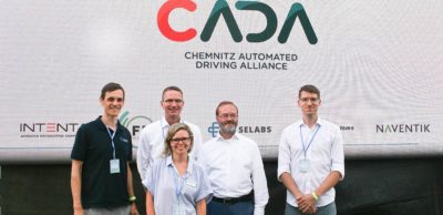 Die Partner in der CADA-Allianz: Maika Stephan von Intenta, Holger Löbel von Baselabs, Karsten Schulze von FDTech, Dr. Ullrich Scheunert von FusionSystems und Robin Streiter von Naventik (v. l.)