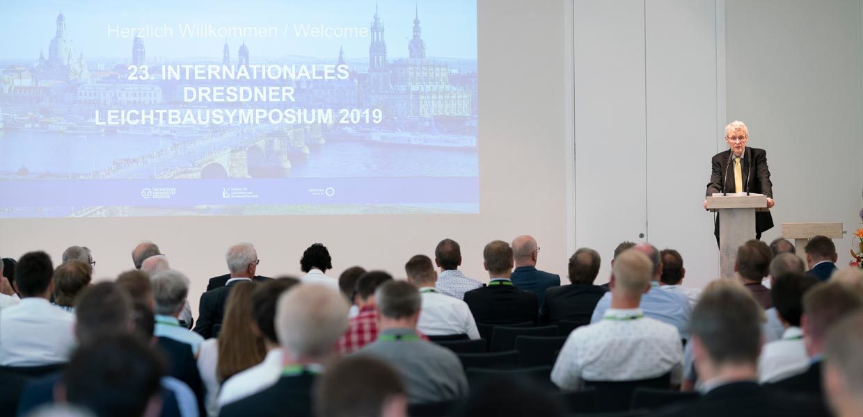 Dresdner Leichtbausymposium 2019: Dr. Winfried Horstmann, Ministerialdirigent für Industriepolitik im Bundeswirtschaftsministerium, würdigte das ILK als Einrichtung, die zu einem internationalen Markenzeichen geworden ist.