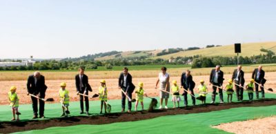 Feierlicher Spatenstich für das neue Rohbau-Werk von Meleghy in Reinsdorf.